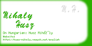 mihaly husz business card
